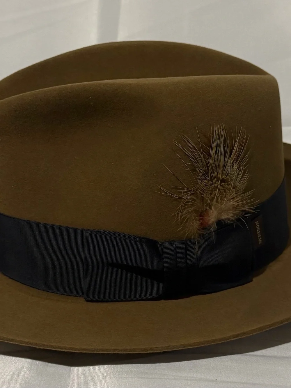 Stetson the Sovereign Men’s Felt Temple Fedora - Tawny Brown (size: 7 1/4)